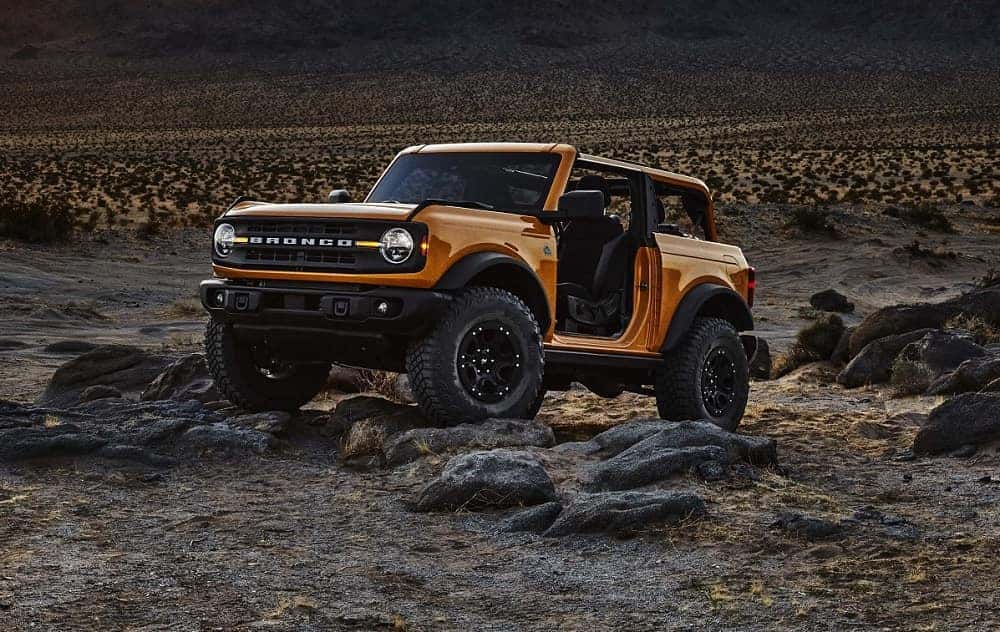 Ford Bronco in orange