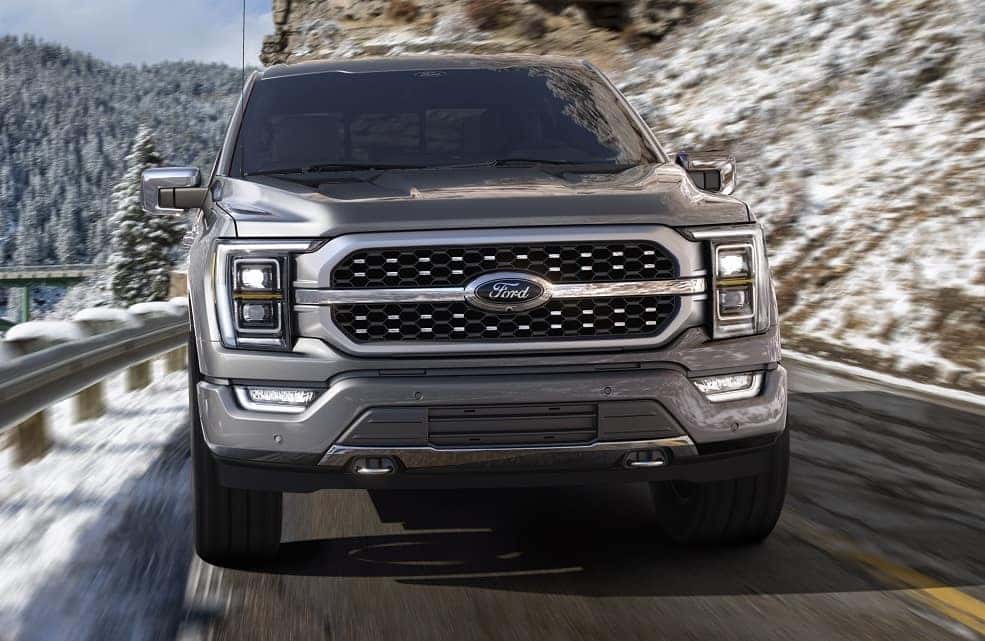 Ford F-150 driving on icy road | Ira Ford Auburn | Auburn, MA