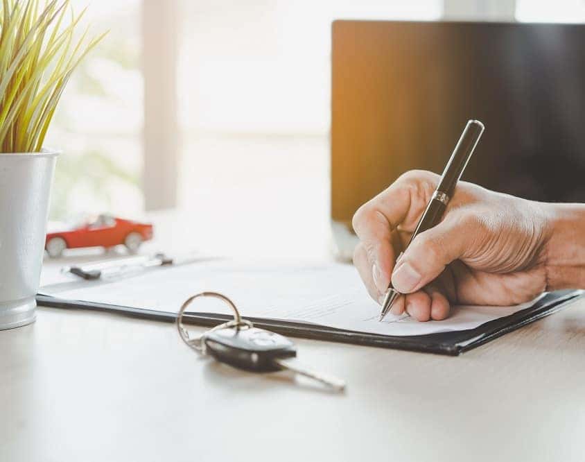 Financing Application at Dealership