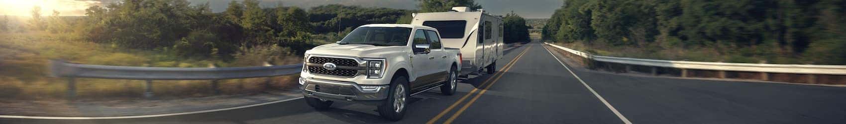 Ford F-150 towing trailer