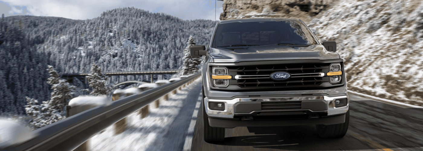 2026 Ford F-150 running on a mountain road
