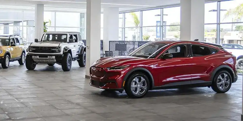 interior of Ken Grody Ford San Diego showroom