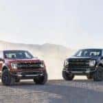 Red and Black F-150 Ford Raptor Pickup Desert