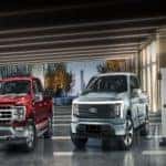 Red and Silver Ford F150 Inside