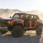 Red Ford Bronco Mountains and Dirt