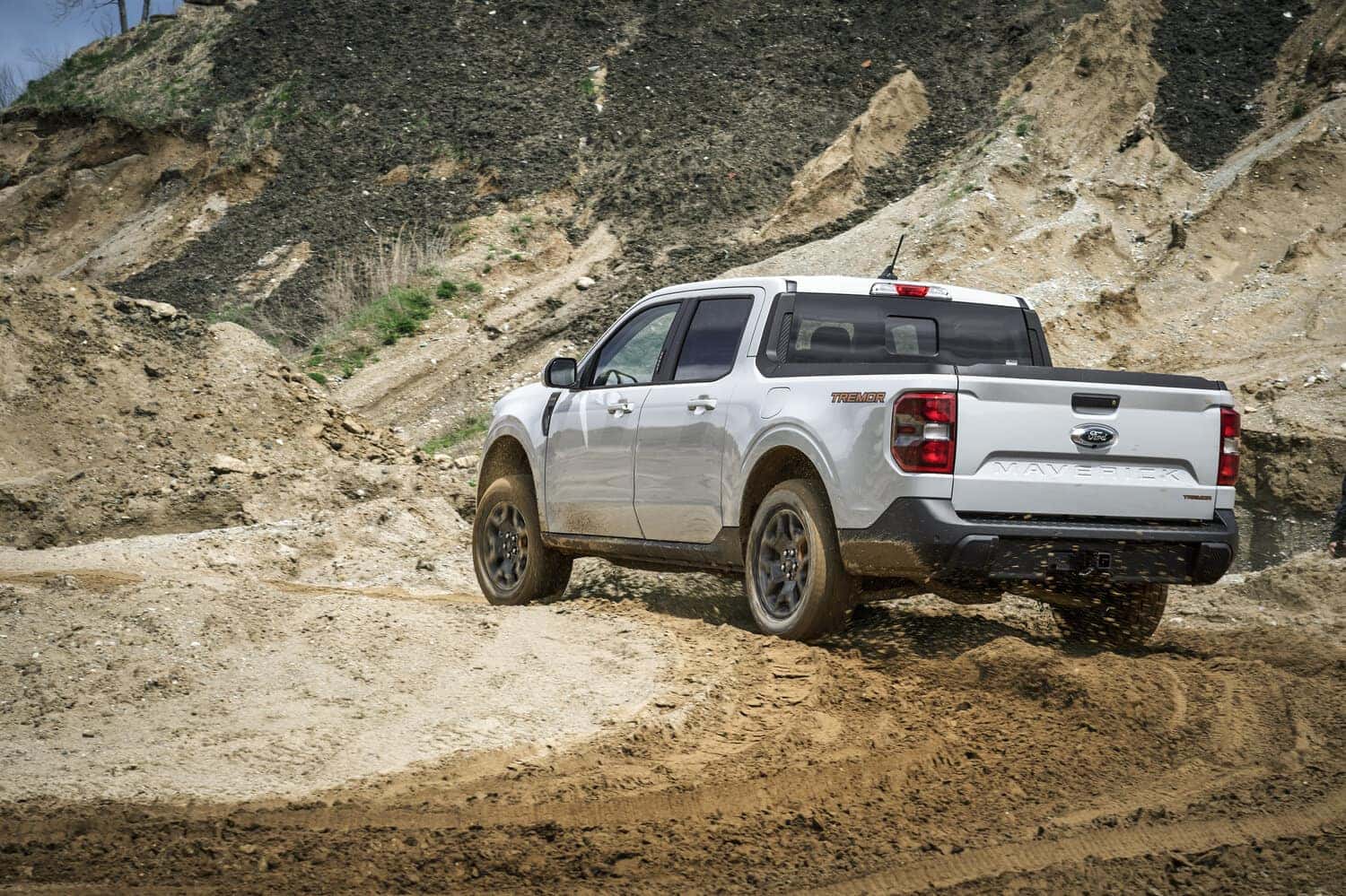 Gray Ford Maverick Pickup Dirt OffRoad