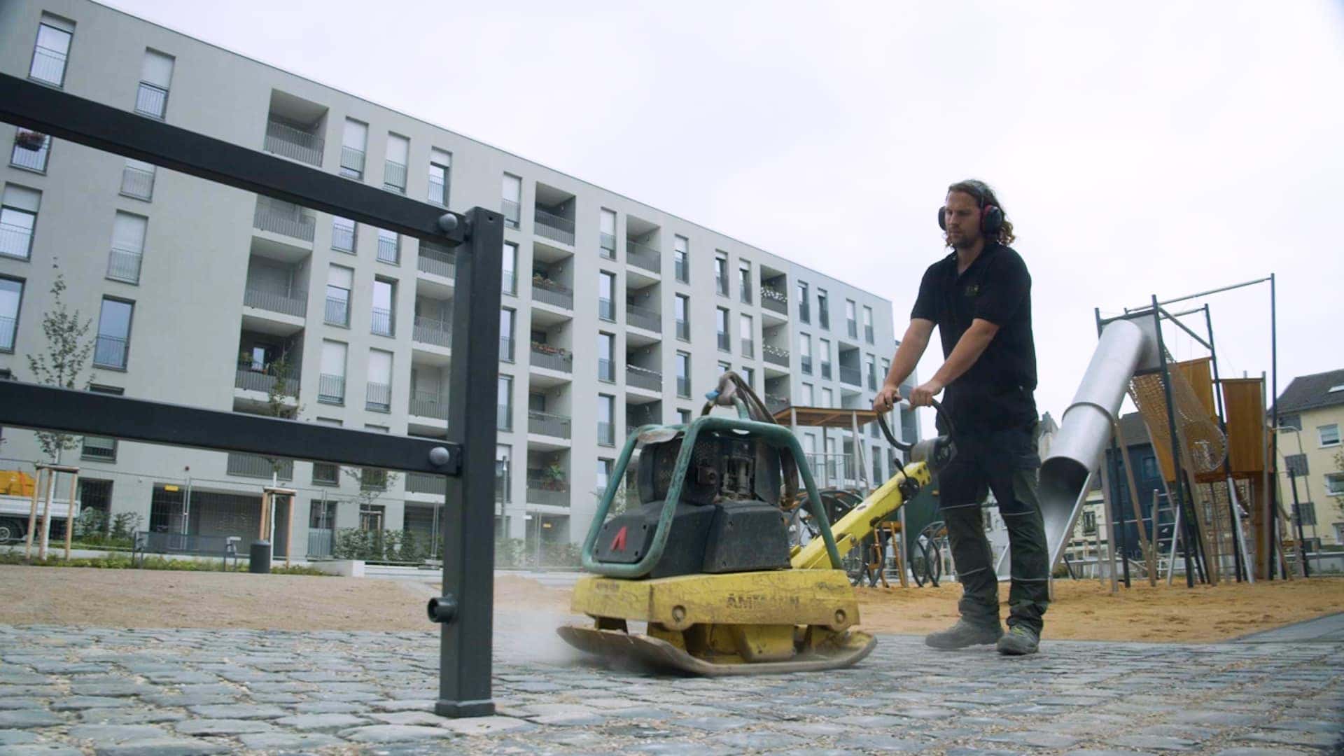 Tools Man Building Playground Outside