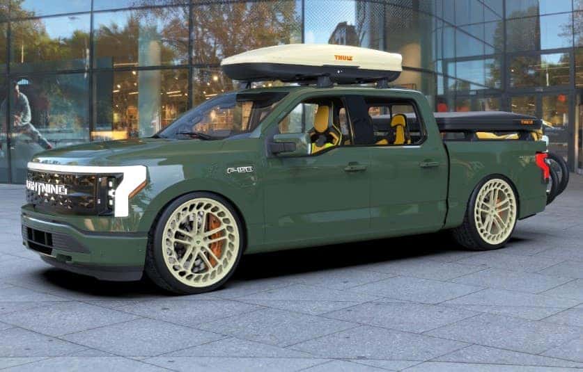 Green Ford Lightning Pickup Customized