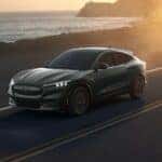 Gray Ford Mustang SUV Mach-E Outside Water