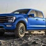 Blue Ford F150 Dirt