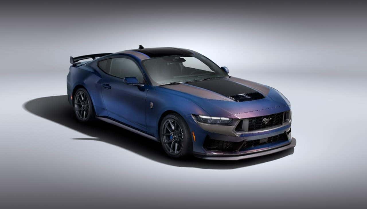 Blue Ford Mustang Sports Car