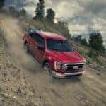 Red Ford F150 Dirt Trees