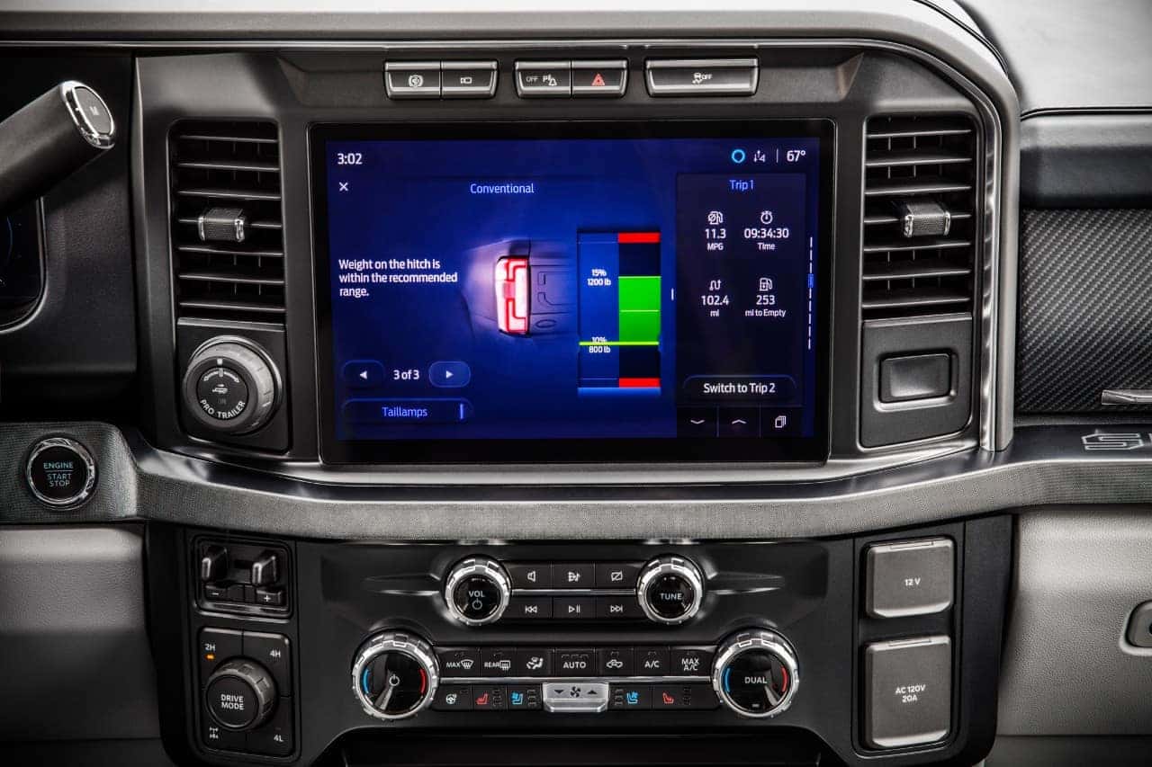 Ford Super Duty Infotainment System Radio Buttons