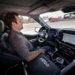Man Inside Ford Car Infotainment Screen
