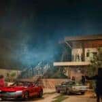 Red and Blue Ford Mustang Sports Car People House