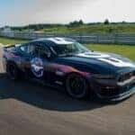 Blue Ford Mustang Dark Horse R Sports Car Race Track