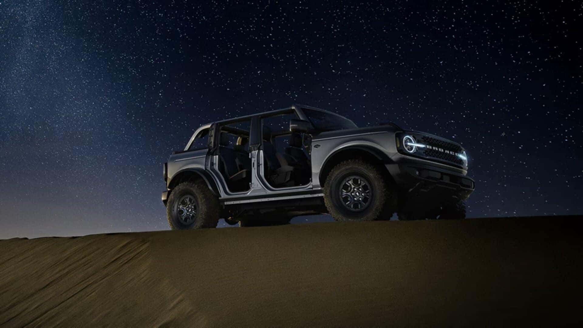 Silver Ford Bronco SUV