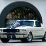 White Ford Mustang Sports Car