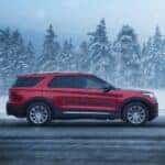 Red Ford Explorer SUV