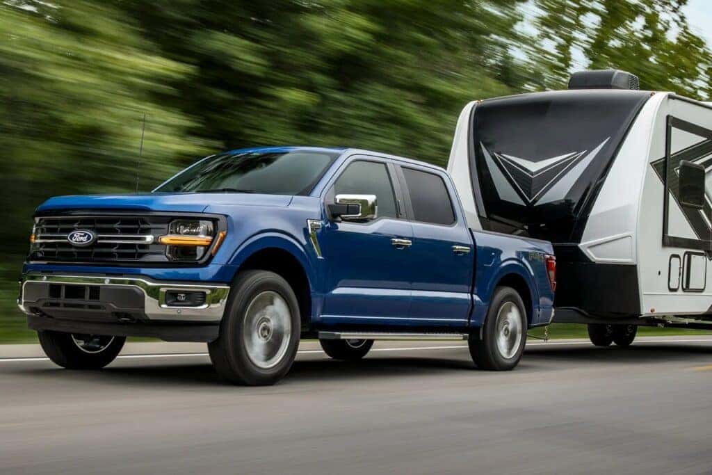 Blue Ford F150 Pickup Truck