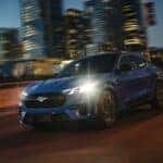 Blue Ford Mustang Mach-E EV SUV