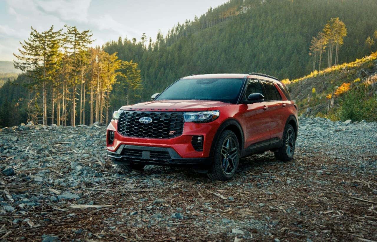 2025 Ford Explorer in red
