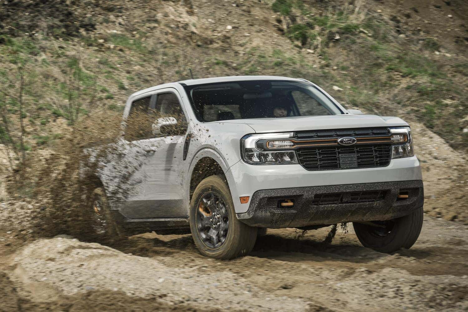 Gray Ford Maverick Pickup Dirt