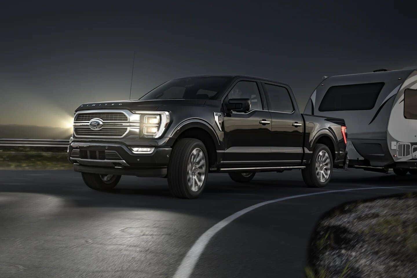 Black Ford F Series Night Tow Trailer