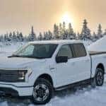 Ford F-150 Lightning White Pickup