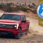 Red Ford F-150 Pickup Lightning Truck Desert Off Road