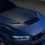Blue Ford Mustang Sports Car Hood
