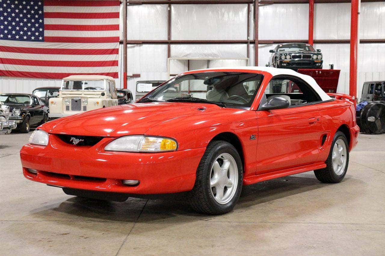Red Ford Mustang Sports Car Car Garage Vehicles