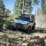 Mult-Color Ford Bronco SUV Trees Dirt Road