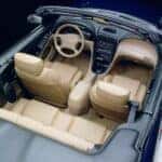 Black Ford Mustang Sports Car Brown Interior