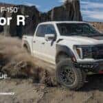 White Ford F-150 Pickup Truck Dirt Mountains