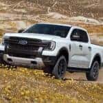 White Ford Ranger Midsize Pickup Truck