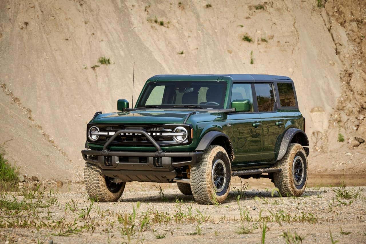 Green Ford Bronco SUV