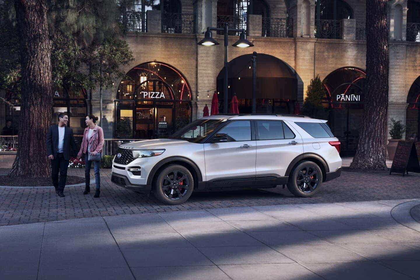 White Ford Explorer SUV