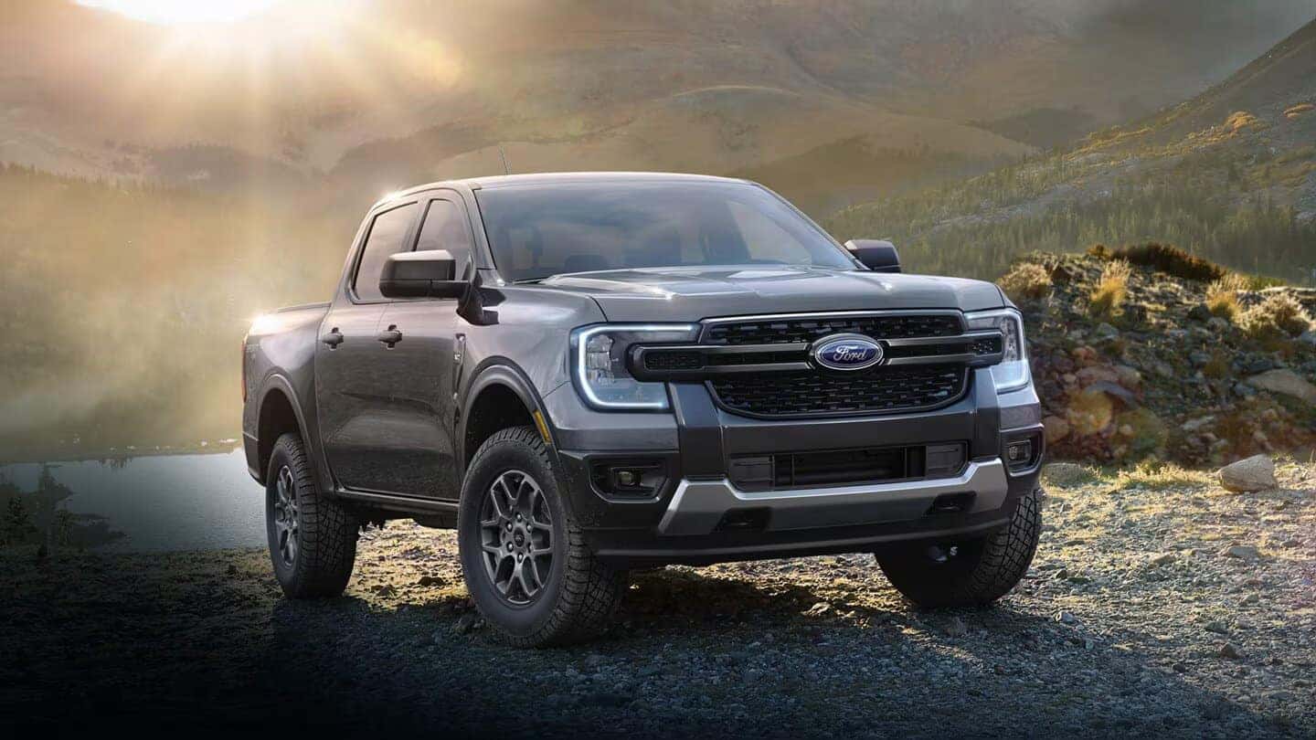 Silver Ford Ranger Midsize Pickup Truck