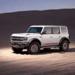 2026 Bronco in white, in the desert for the 60th Anniversary Package