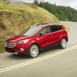 Red Ford Escape after new Ford Lease