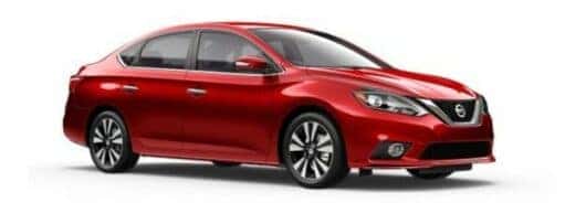 A red 2018 Nissan Sentra is angled right.