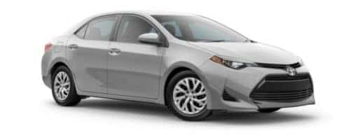A silver 2018 Toyota Corolla is angled right.