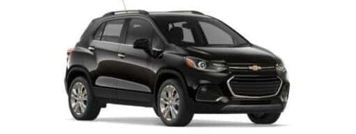 A black 2018 Chevy Trax 1LZ is angled right.