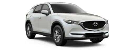 A white 2019 Mazda CX-5 Sport is angled right.