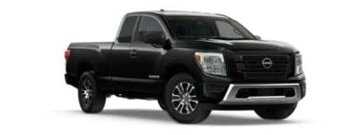 A black 2020 Nissan Titan SV is angled right.