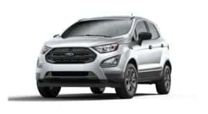 A silver 2020 Ford EcoSport is angled left on a white background.