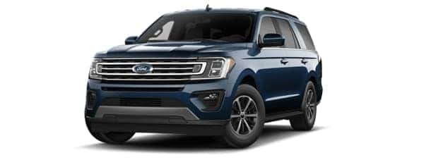 A blue 2020 Ford Expedition is angled left.