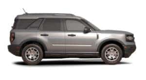 A silver 202021 Ford Bronco Sport is facing right.