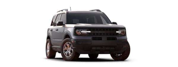 A silver 2021 Ford Bronco Sport is angled right.